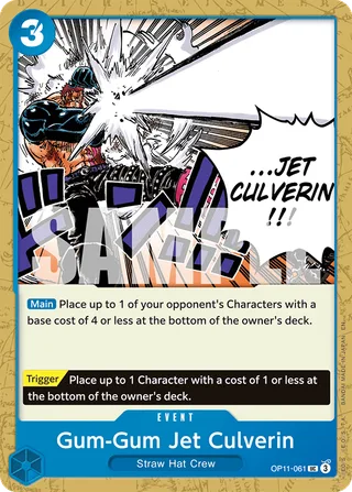 Gum-Gum Jet Culverin #OP11-061 · A Fist of Divine Speed Release Event Cards One Piece card