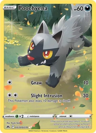 Poochyena #GG33 · Crown Zenith Galarian Gallery Pokémon card