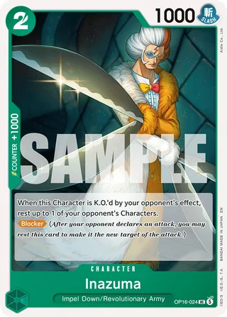 Inazuma #OP16-024 · The Time of Battle Release Event Cards One Piece card