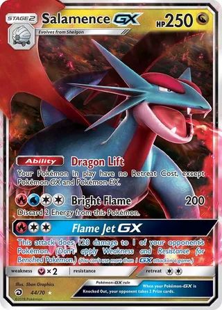 Salamence GX #44 · Dragon Majesty Pokémon card