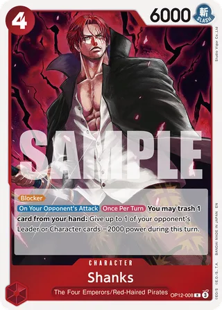 Shanks #OP12-008 · Legacy of the Master One Piece card