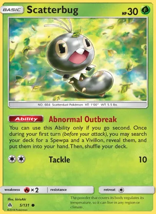 Scatterbug #5 · Forbidden Light Pokémon card