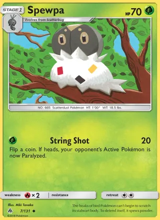 Spewpa #7 · Forbidden Light Pokémon card