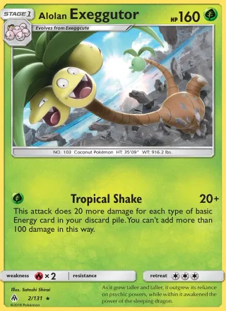 Alolan Exeggutor #2 · Forbidden Light Pokémon card