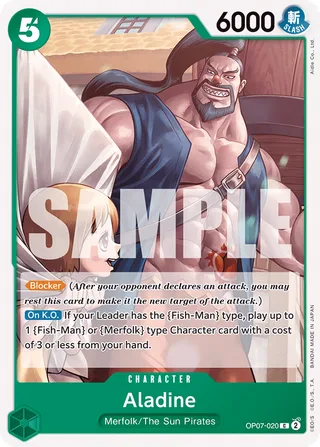 Aladine #OP07-020 · 500 Years in the Future Pre-Release Cards One Piece card
