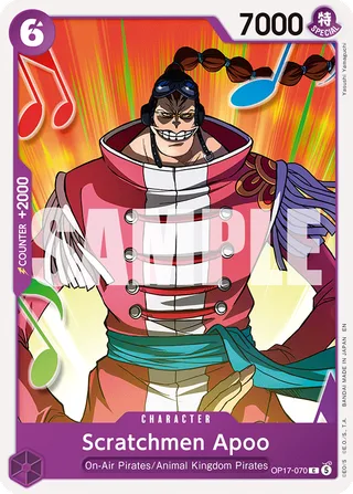 Scratchmen Apoo #OP17-070 · The World's Strongest Warriors One Piece card