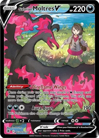 Galarian Moltres V #TG20 · Astral Radiance Trainer Gallery Pokémon card