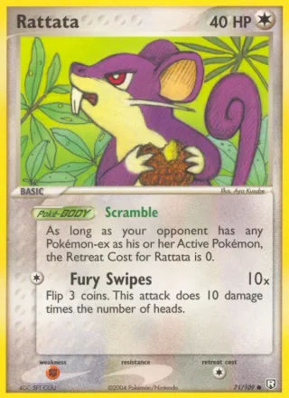 Rattata #71 · Team Rocket Returns Pokémon card