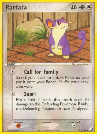 Rattata #72 · Team Rocket Returns Pokémon card