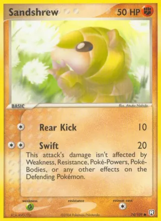 Sandshrew #74 · Team Rocket Returns Pokémon card