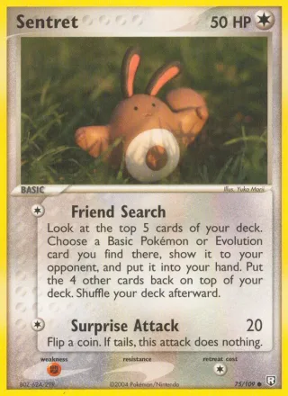 Sentret #75 · Team Rocket Returns Pokémon card