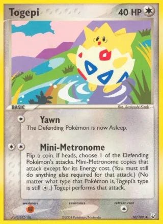 Togepi #50 · Team Rocket Returns Pokémon card