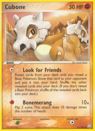 Cubone #51 · Team Rocket Returns Pokémon card