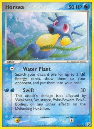 Horsea #58 · Team Rocket Returns Pokémon card