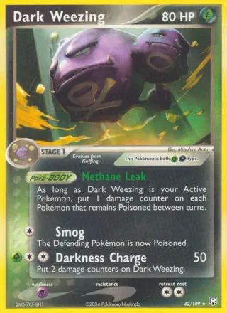 Dark Weezing #42 · Team Rocket Returns Pokémon card