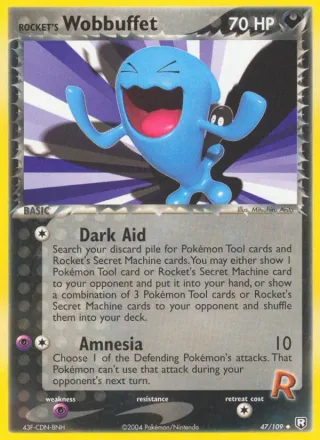 Rocket's Wobbuffet #47 · Team Rocket Returns Pokémon card