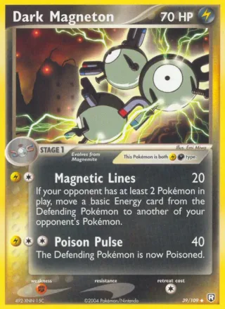 Dark Magneton #39 · Team Rocket Returns Pokémon card