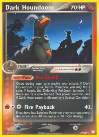 Dark Houndoom #37 · Team Rocket Returns Pokémon card