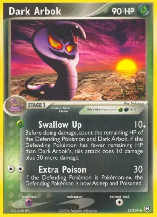 Dark Arbok #29 · Team Rocket Returns Pokémon card