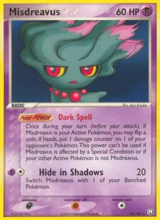 Misdreavus #25 · Team Rocket Returns Pokémon card