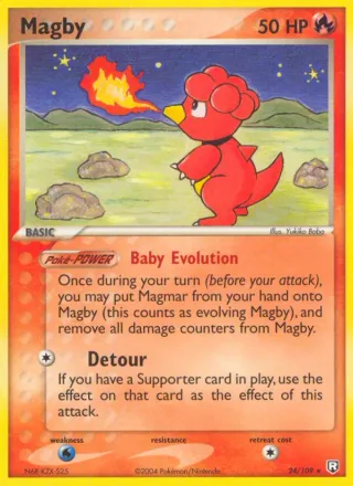 Magby #24 · Team Rocket Returns Pokémon card