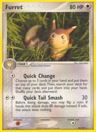 Furret #22 · Team Rocket Returns Pokémon card