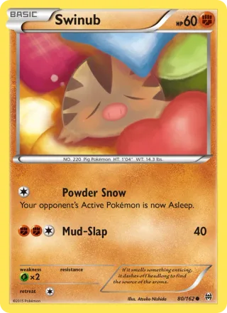 Swinub #80 · BREAKthrough Pokémon card