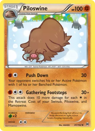 Piloswine #81 · BREAKthrough Pokémon card