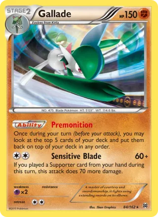Gallade #84 · BREAKthrough Pokémon card
