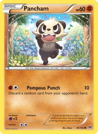Pancham #86 · BREAKthrough Pokémon card