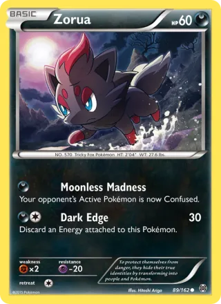 Zorua #89 · BREAKthrough Pokémon card