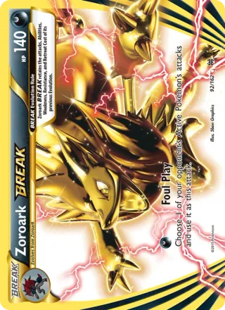 Zoroark BREAK #92 · BREAKthrough Pokémon card