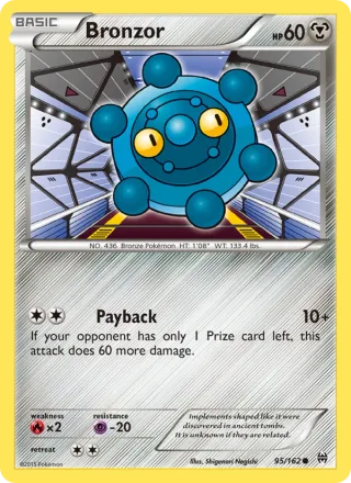 Bronzor #95 · BREAKthrough Pokémon card