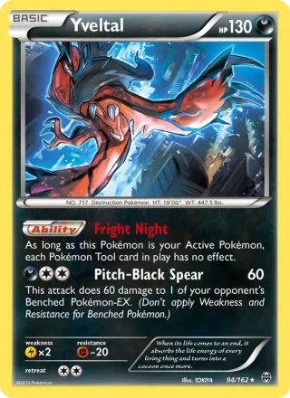 Yveltal #94 · BREAKthrough Pokémon card