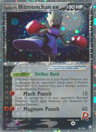 Rocket's Hitmonchan ex #98 · Team Rocket Returns Pokémon card