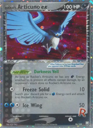 Rocket's Articuno ex #96 · Team Rocket Returns Pokémon card