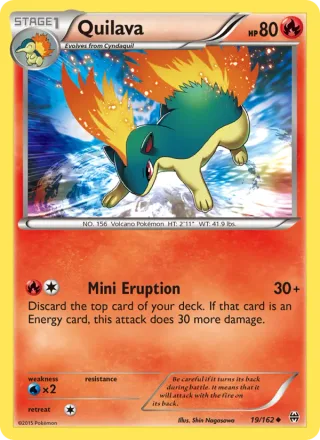 Quilava #19 · BREAKthrough Pokémon card