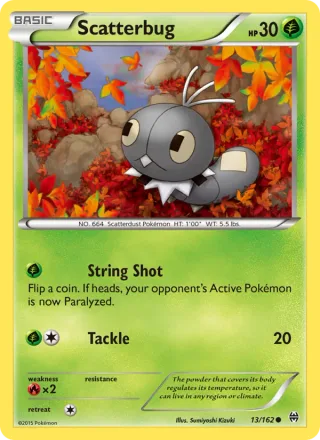 Scatterbug #13 · BREAKthrough Pokémon card