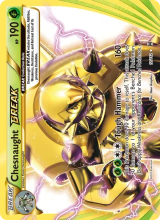Chesnaught BREAK #12 · BREAKthrough Pokémon card