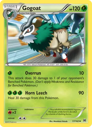 Gogoat #17 · BREAKthrough Pokémon card