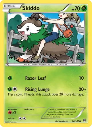 Skiddo #16 · BREAKthrough Pokémon card