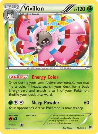 Vivillon #15 · BREAKthrough Pokémon card