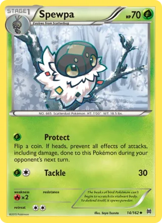 Spewpa #14 · BREAKthrough Pokémon card