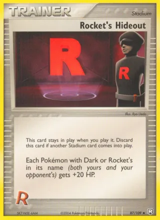 Rocket's Hideout #87 · Team Rocket Returns Pokémon card