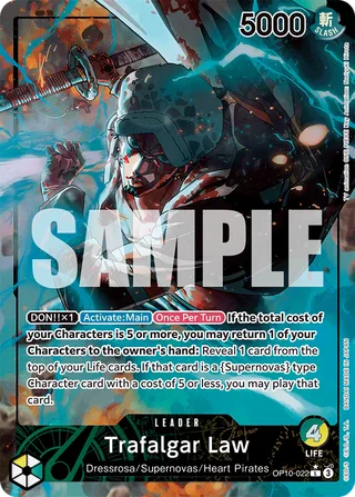 Trafalgar Law (Parallel) #OP10-022-parallel · Royal Blood One Piece card