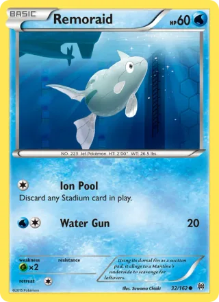 Remoraid #32 · BREAKthrough Pokémon card