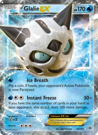 Glalie EX #34 · BREAKthrough Pokémon card