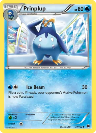 Prinplup #37 · BREAKthrough Pokémon card