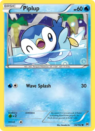 Piplup #36 · BREAKthrough Pokémon card