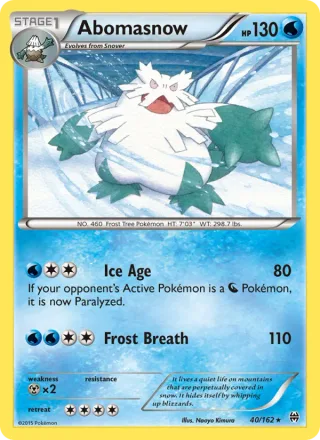 Abomasnow #40 · BREAKthrough Pokémon card
